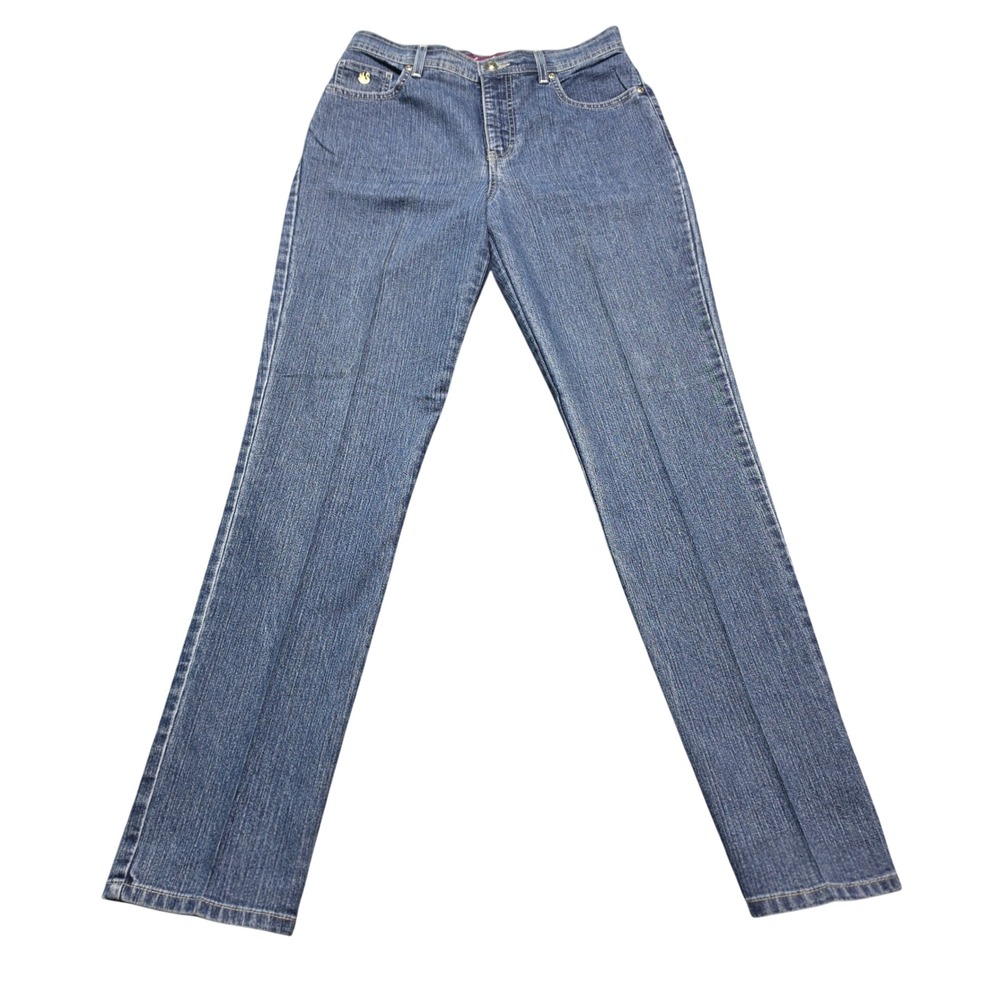 Jeans Gloria Vanderbilt 8 Women Blue Excellent High Rise‎ Amanda Straight Leg